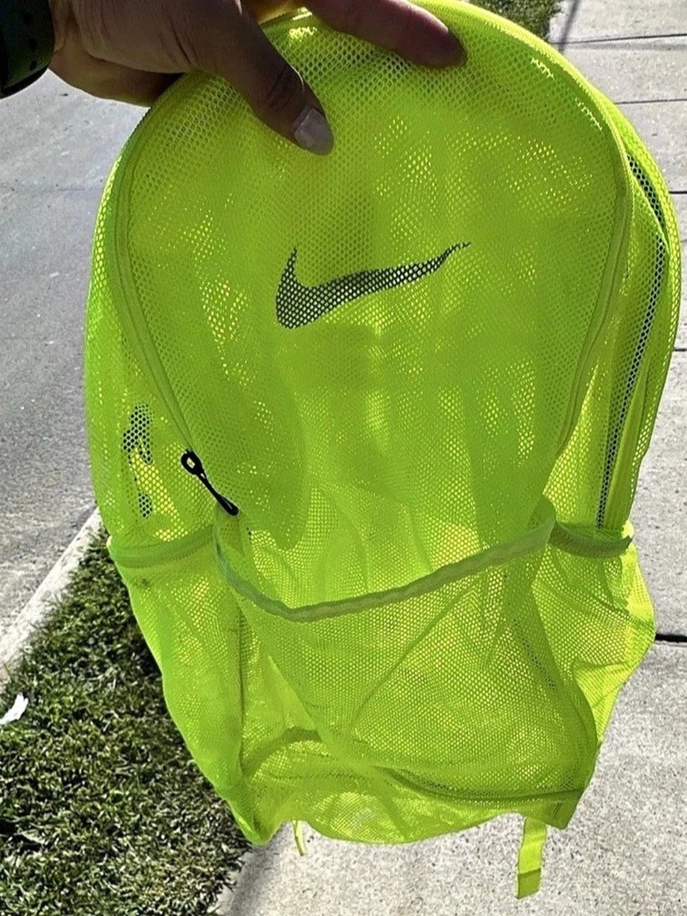Nike Neon Green Mesh Backpack